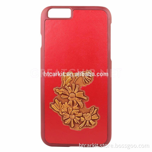 Cellphone Accessories for iphone 6 3D Relief Printing leather Cover Case for iphone 6
